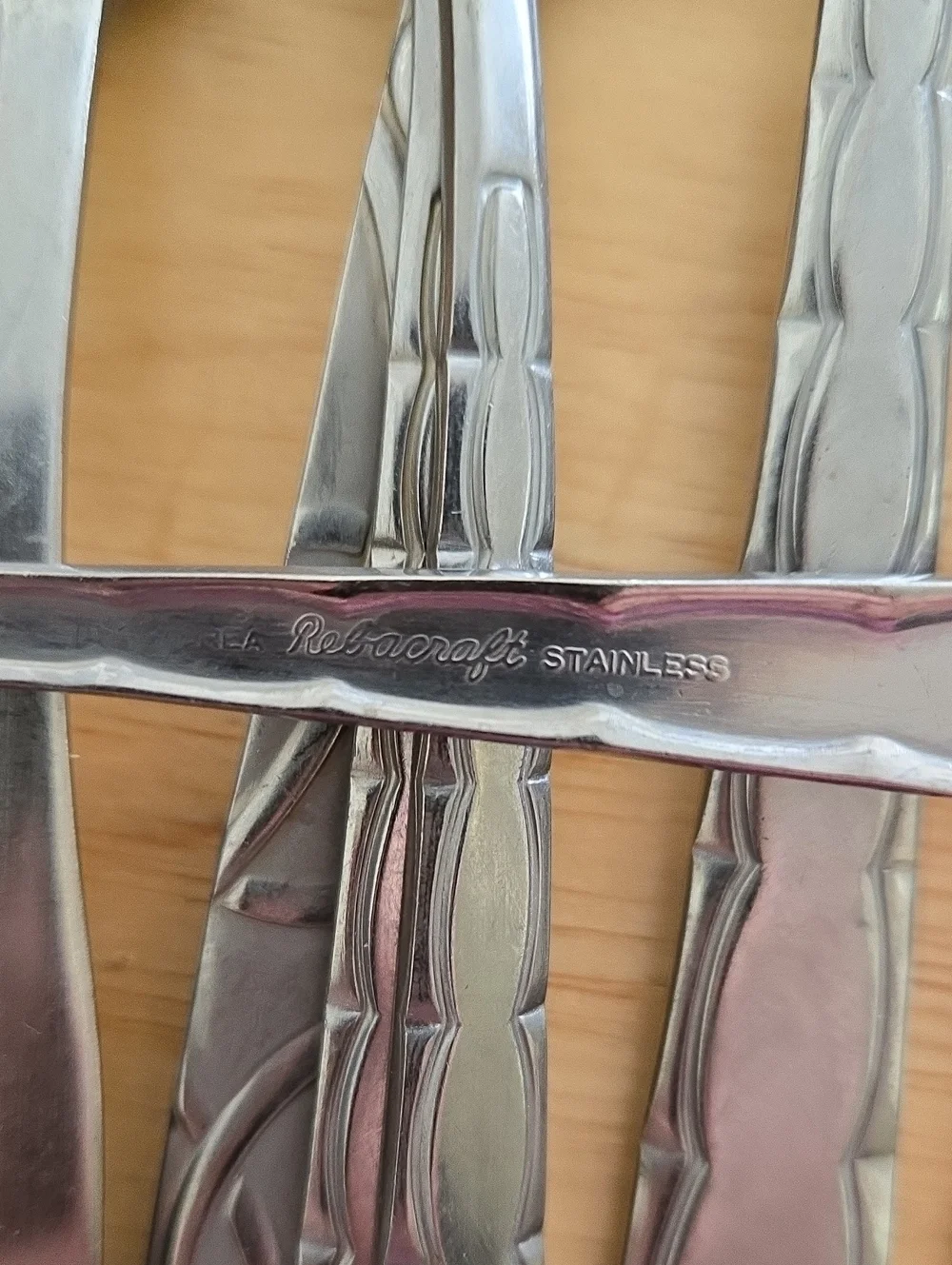 Vintage Lafayette Hammered GINKGO Silverware